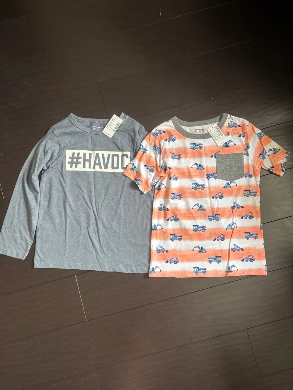 GAP Boys Long Sleeve Tee - Light Blue with White #HAVOC Print